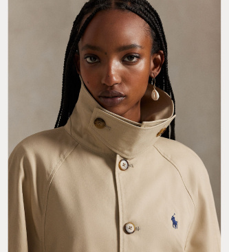 Polo Ralph Lauren Chaqueta de sarga de algodón beige