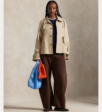Polo Ralph Lauren Chaqueta de sarga de algodón beige
