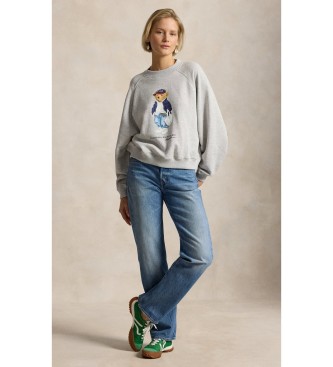 Polo Ralph Lauren Fleece sweatshirt met grijze ronde halslijn