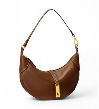 Polo Ralph Lauren Polo ID Mini Shoulder-taske i brunt læder