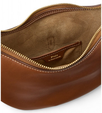Polo Ralph Lauren Polo ID Mini Shoulder-taske i brunt læder