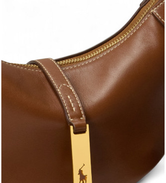 Polo Ralph Lauren Polo ID Mini Shoulder-taske i brunt læder