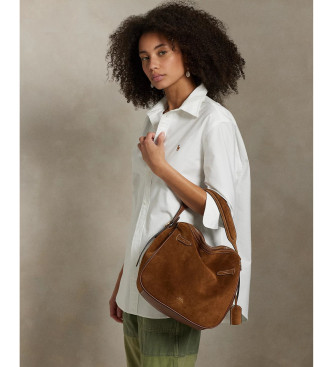 Polo Ralph Lauren Brun ruskind Polo ID Satchel taske