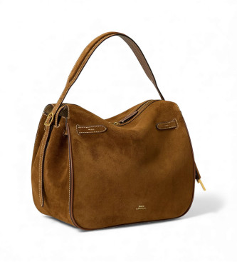 Polo Ralph Lauren Brun ruskind Polo ID Satchel taske