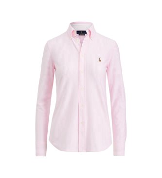 Polo Ralph Lauren Różowa dzianinowa koszula oxford w paski
