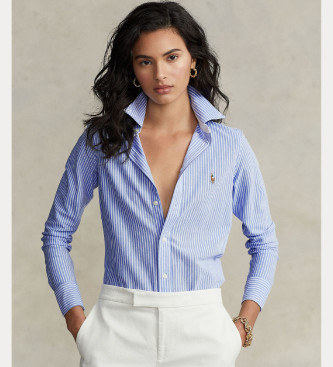 Polo Ralph Lauren Dzianinowa koszula oxford w niebieskie paski