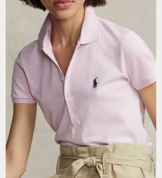 Polo Ralph Lauren Elastyczna koszulka polo Slim Fit różowa