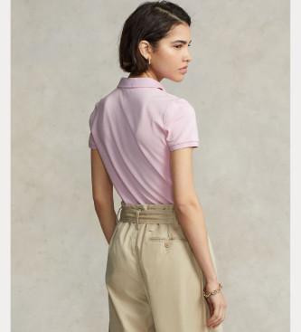 Polo Ralph Lauren Elastyczna koszulka polo Slim Fit różowa