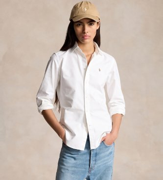 Polo Ralph Lauren Ozka srajca oxford bele barve