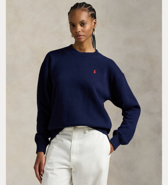 Polo Ralph Lauren Felpa girocollo in pile blu navy