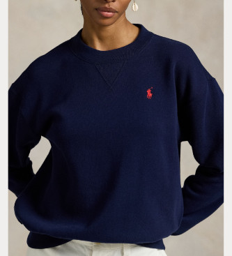 Polo Ralph Lauren Felpa girocollo in pile blu navy