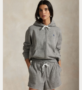 Polo Ralph Lauren Grå fleece-sweatshirt med lynlås