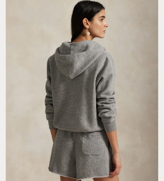 Polo Ralph Lauren Grå fleece-sweatshirt med lynlås