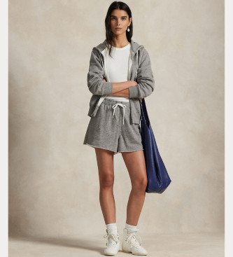 Polo Ralph Lauren Grå fleece-sweatshirt med lynlås
