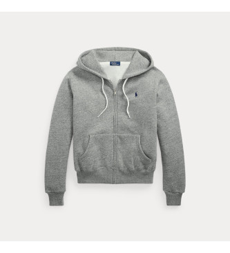 Polo Ralph Lauren Grå fleece-sweatshirt med lynlås