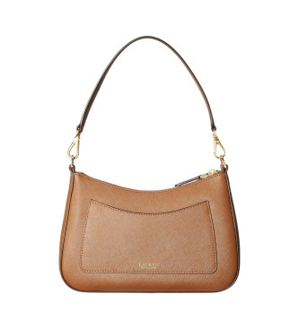 Lauren Ralph Lauren Mellemstor brun crossbody Danni-taske i læder