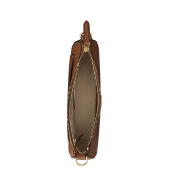 Lauren Ralph Lauren Mellemstor brun crossbody Danni-taske i læder