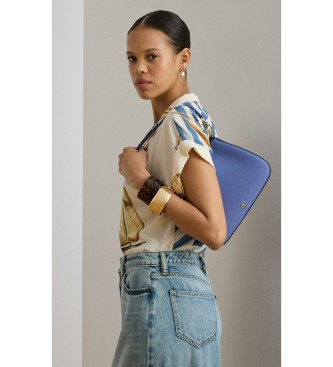 Lauren Ralph Lauren Mittlere Danni-Tasche aus blauem, gekreuztem Leder
