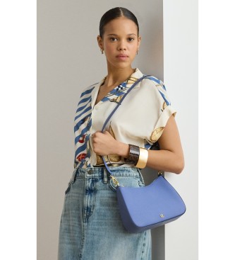 Lauren Ralph Lauren Mittlere Danni-Tasche aus blauem, gekreuztem Leder
