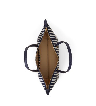 Lauren Ralph Lauren Bolso tote Keaton mediano de nailon marino