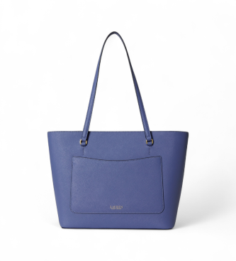Lauren Ralph Lauren Bolso tote Karly mediano de piel cruzada azul
