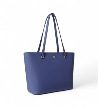Lauren Ralph Lauren Bolso tote Karly mediano de piel cruzada azul