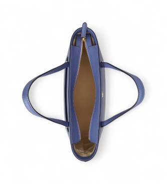 Lauren Ralph Lauren Bolso tote Karly mediano de piel cruzada azul