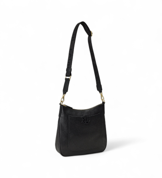 Lauren Ralph Lauren Cameryn crossbody-taske i narvet læder, sort