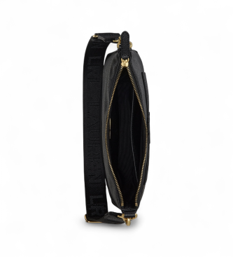 Lauren Ralph Lauren Cameryn crossbody-taske i narvet læder, sort