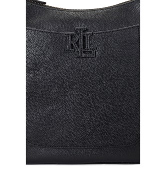 Lauren Ralph Lauren Cameryn crossbody-taske i narvet læder, sort
