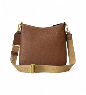 Lauren Ralph Lauren Borsa a tracolla Cameryn in pelle martellata marrone