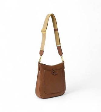 Lauren Ralph Lauren Borsa a tracolla Cameryn in pelle martellata marrone