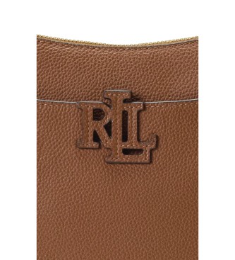 Lauren Ralph Lauren Borsa a tracolla Cameryn in pelle martellata marrone