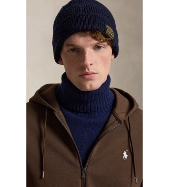 Polo Ralph Lauren Doppelt gestricktes Sweatshirt mit braunem Reißverschluss
