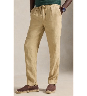 Lauren Ralph Lauren Leinenhose Slim Tapered Fit braun