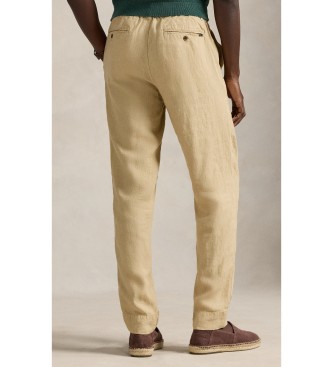 Lauren Ralph Lauren Leinenhose Slim Tapered Fit braun