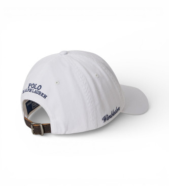 Polo Ralph Lauren Gorra de sarga con Polo Bear Wimbledon blanco