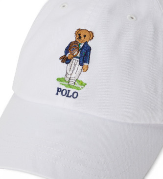Polo Ralph Lauren Gorra de sarga con Polo Bear Wimbledon blanco