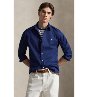 Polo Ralph Lauren Camisa Custom Fit de sarga ligera marino