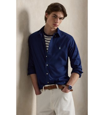 Polo Ralph Lauren Camisa Custom Fit de sarga ligera marino