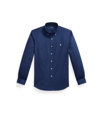Polo Ralph Lauren Camisa Custom Fit de sarga ligera marino