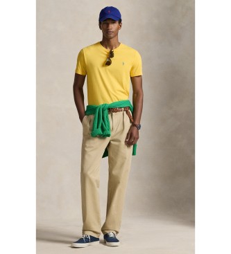 Polo Ralph Lauren Pletena majica Slim Fit po meri rumena