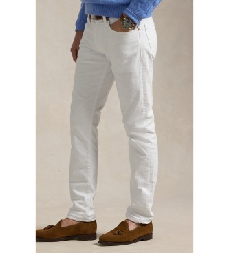 Polo Ralph Lauren Cal�as de ganga Sullivan Slim Fit branco el�stico