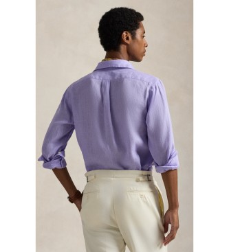 Polo Ralph Lauren Camisa de lino Custom Fit lila