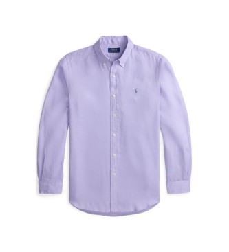 Polo Ralph Lauren Camisa de lino Custom Fit lila