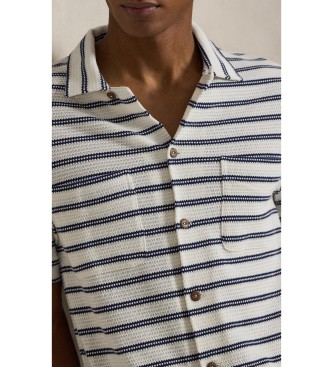 Polo Ralph Lauren Camisa de punto y pointelle con rayas blanco, marino