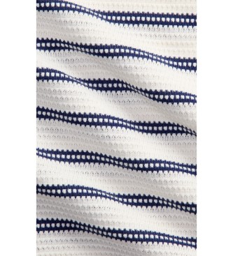 Polo Ralph Lauren Camisa de punto y pointelle con rayas blanco, marino