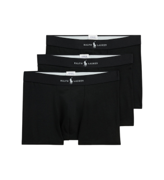 Polo Ralph Lauren 3er-Set klassischer Boxershorts aus schwarzem Baumwollmischgewebe
