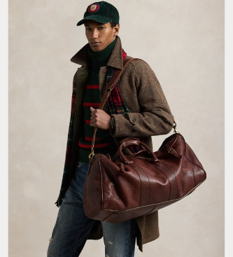 Polo Ralph Lauren Borsa da viaggio in pelle Heritage marrone
