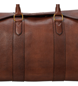 Polo Ralph Lauren Borsa da viaggio in pelle Heritage marrone